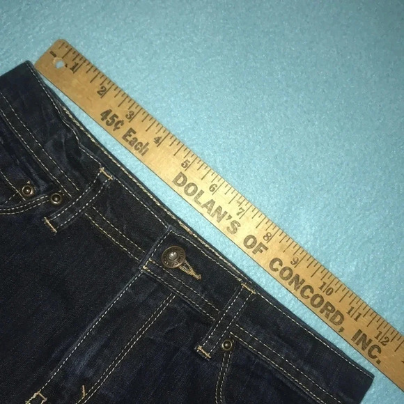 FADED GLORY denim skinny jeans organic cotton dark blue wash NEW size 16 S - Picture 4 of 6